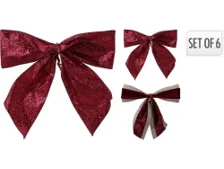 Schleifen-Set MERRY bordeau