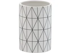 Diaqua - Mundspülbecher Trillium weiss/schwarz, One Size, Multicolor