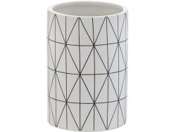 Diaqua - Mundspülbecher Trillium weiss/schwarz, One Size, Multicolor