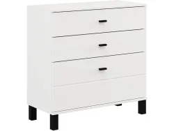 Kommode ALMOND 3 Schubladen 35x77x77.5cm weiss melamin