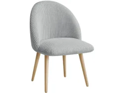 BOBOCHIC Stuhl LALIE Stoff hellgrau