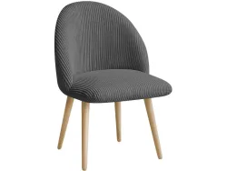 BOBOCHIC Stuhl LALIE Stoff dunkelgrau