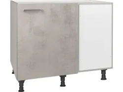 MODUSET Küchenmöbel RIVA 100x65x87cm beton grau