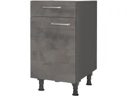 MODUSET Küchenmöbel RIVA 45x58x87cm beton schiefergrau