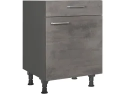 MODUSET Küchenmöbel RIVA 60x58x87cm beton schiefergrau