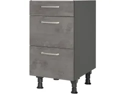 MODUSET Küchenmöbel RIVA 45x58x87cm beton schiefergrau