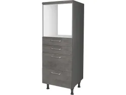 MODUSET Küchenmöbel RIVA 60x58x166cm beton schiefergrau