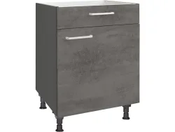 MODUSET Küchenmöbel RIVA 60x58x87cm beton schiefergrau