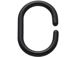 DIAQUA Duschvorhangringe BASIC schwarz