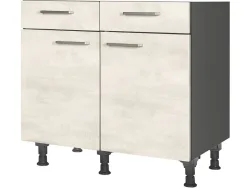 MODUSET Küchenmöbel RIVA 90x58x87cm weissbeton