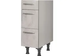 MODUSET Küchenmöbel RIVA 30x58x87cm beton grau