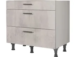 MODUSET Küchenmöbel RIVA 90x58x87cm beton grau