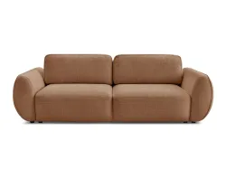 3er Sofa BOBOCHIC DENISE Stoff mit Textur orange