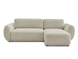 Ecksofa BOBOCHIC DENISE Stoff mit Textur beige