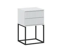 Nachttisch CADRO 2 Schubladen 40x38.5x65cm weiss matt / laminiert