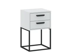 Nachttisch CADRO 2 Schubladen 40x38.5x65cm weiss matt / laminiert
