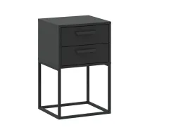 Nachttisch CADRO 2 Schubladen 40x38.5x65cm anthrazit matt / laminiert