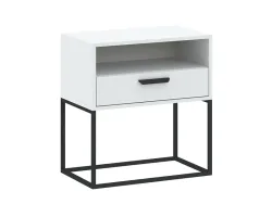 Nachttisch CADRO 1 Schublade 60x38.5x65cm weiss matt / laminiert