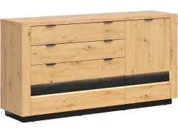 Kommode OSTIA 1 Tür 4 Schubladen 42x161x85cm artisan eiche laminiert