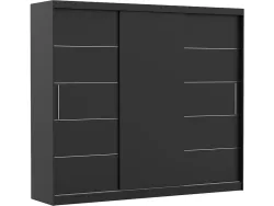 Schwebetürenschrank AVILA anthrazitschwarz 3 Türen