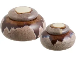 Set mit Deko-Dosen JARS Rotbraun