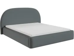 Kastenbett LUMIA 160x200cm stoff grau