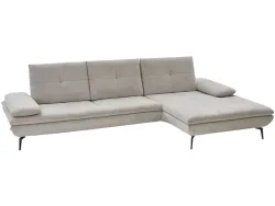 Ecksofa LUCCA Stoff grau