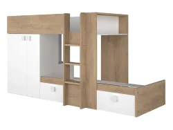 Hochbett TRENDY TRASMAN 90x200cm weiss