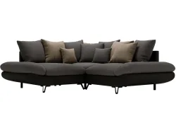 Ecksofa BOATT Stoff grau