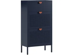 Schuhmöbel MARCKERIC SAYLA 12 Paar Schuhe 3 Klappen blau