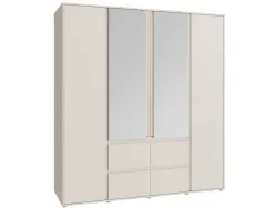 Drehtürenschrank LUMIA sand 4 Türen 4 Schubladen