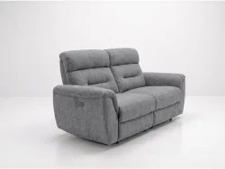 3er Sofa PISA Stoff seidengrau