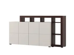 Sideboard ARGYLL 4 Türen 39.5x192.5x99.5cm kaschmir melamin
