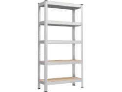 SONGMICS Schwerlastregal SMART 75x30x150cm edelstahl edelstahl / melamin