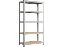 SONGMICS Schwerlastregal SMART 100x50x200cm edelstahl edelstahl / melamin