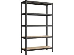 SONGMICS Schwerlastregal SMART 120x60x200cm edelstahl edelstahl / melamin
