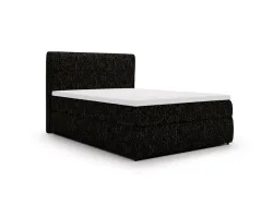 Boxspringbett SAGA black 140x200cm halbfest