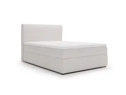 Boxspringbett SAGA cremeweiss 140x200cm halbfest