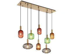 Hängelampe NORMY 125x125cm 60W goldfarben
