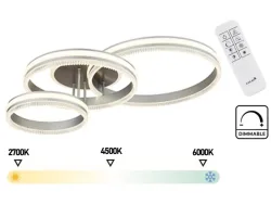 Deckenlampe FRANCINE variable Intensität 50cm 72W silberfarben