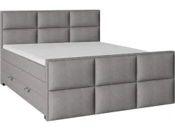 Boxspringbett EMPIRE grau 180x200cm halbfest