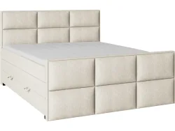 Boxspringbett EMPIRE beige 200x200cm halbfest