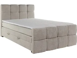 Boxspringbett GELATO hellgrau 160x200cm halbfest