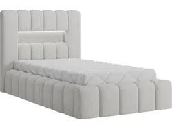 Bett ELTAP LAMICA 90x200cm boucle-stoff weiss