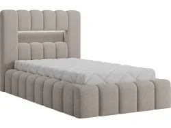 Bett ELTAP LAMICA 90x200cm boucle-stoff beige