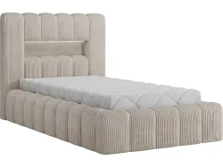 Bett ELTAP LAMICA 90x200cm cord-stoff beige