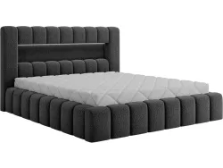 Bett ELTAP LAMICA 160x200cm boucle-stoff dunkelgrau