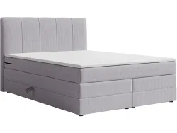 Boxspringbett HELENE grau 140x200cm halbfest