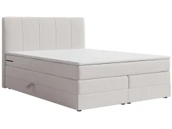Boxspringbett HELENE beige 140x200cm halbfest