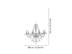 Hängelampe BASILANO 1 LED 82x130cm 40W chrom